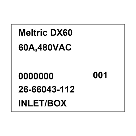 Meltric 26-66043-112 INLET/BOX 26-66043-112